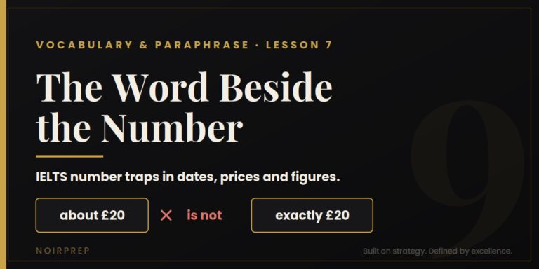 IELTS number traps shown as about £20 is not exactly £20