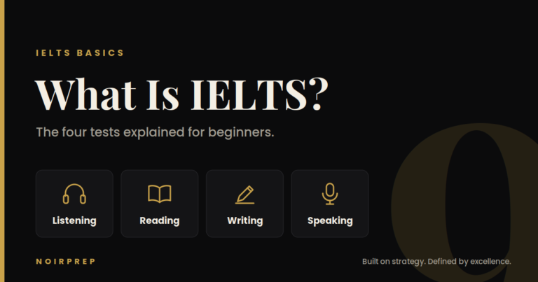 What is IELTS: the four tests, Listening, Reading, Writing and Speaking